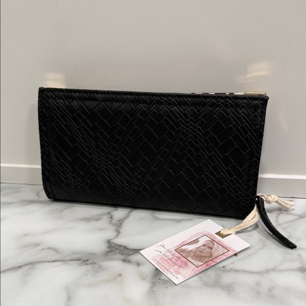 NWT Jessica Simpson "Frankie" Large Clutch Wallet in the color Meteorite - Picture 2 of 6